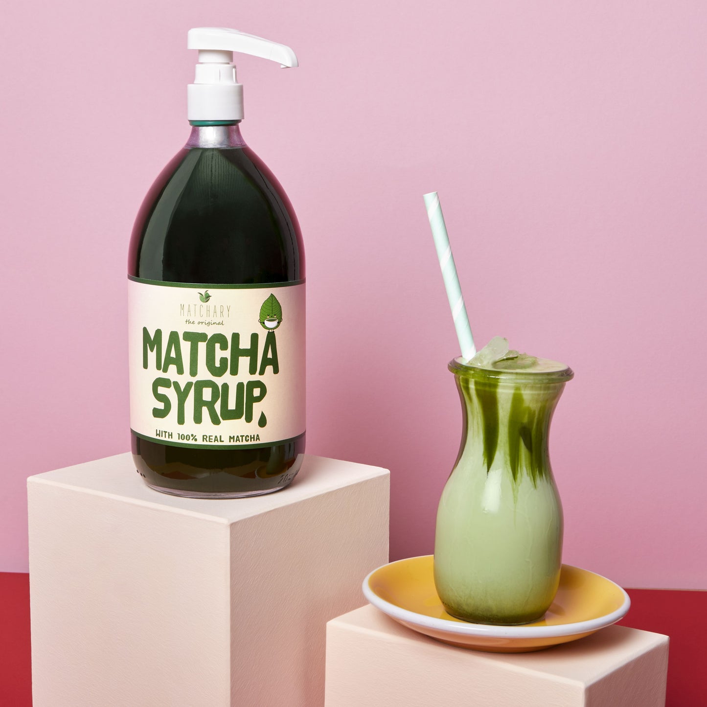 Erstbestellung GASTRO Starter-Set | 6x Matcha Sirup 1L + Pumpe + Stickerpack